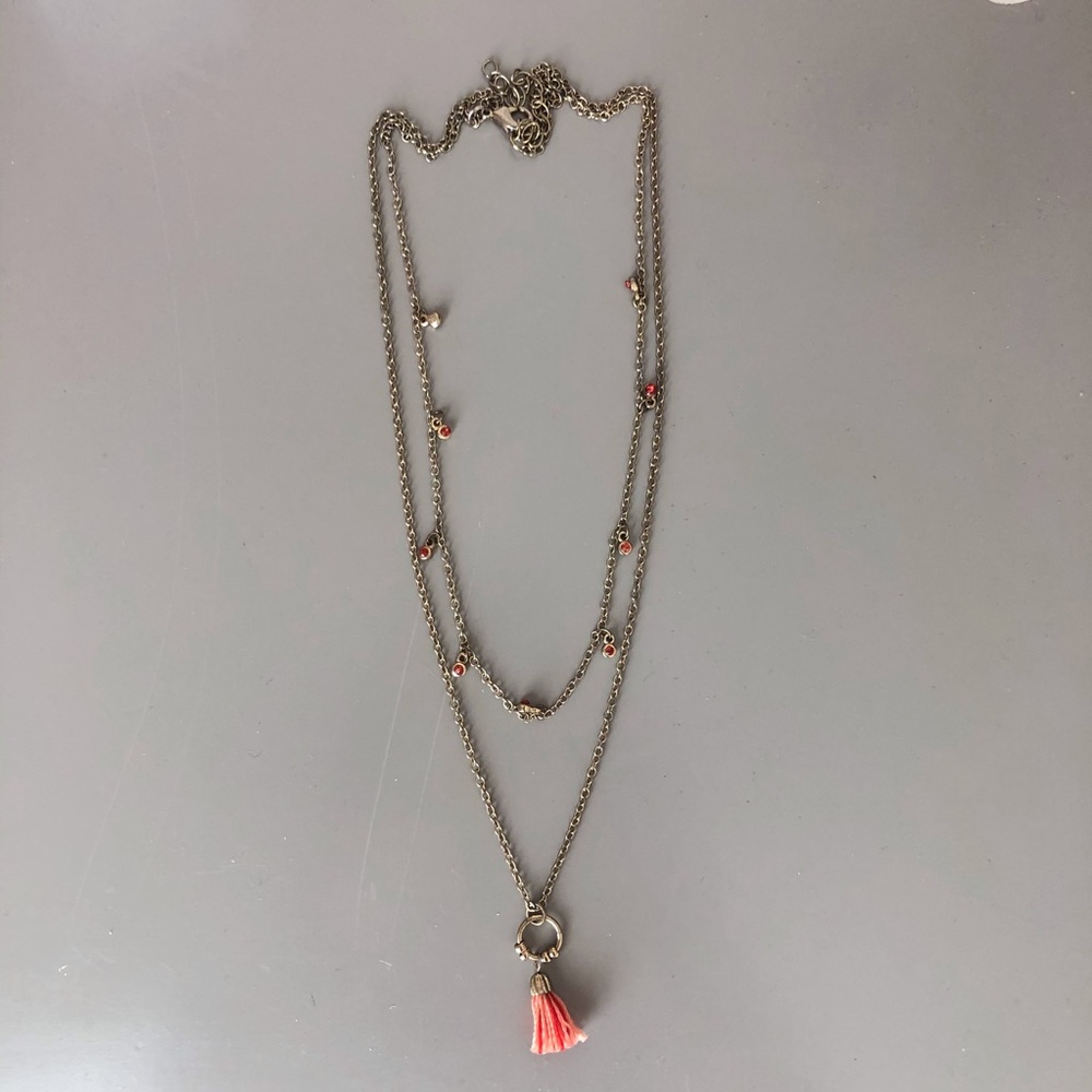 Layered gold necklace